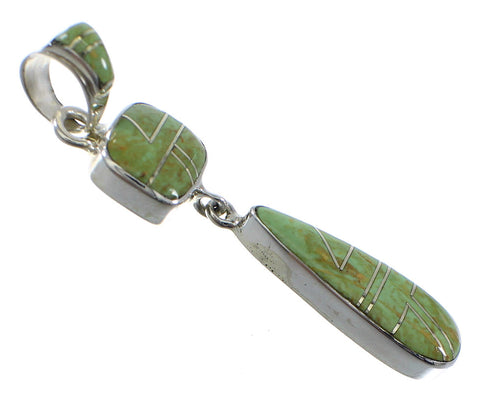 Southwestern Turquiose Inlay Sterling Silver Pendant YX51704